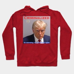 Donald Trump Criminalized for Exercising 1st Amendment Rights Hoodie